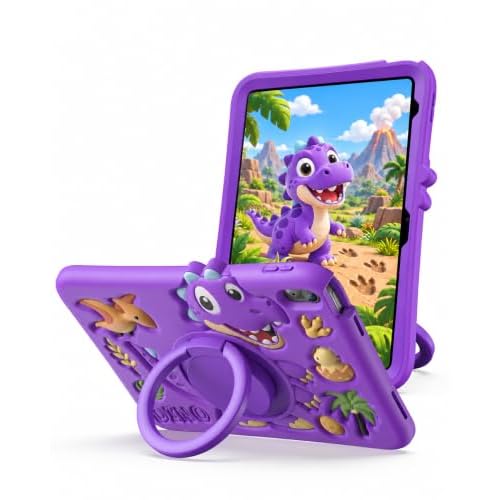 ProCase Dinosaur Kids iPad Case for A16/10th, Shockproof, Purple