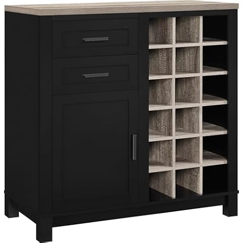 Ameriwood Carver Black Bar Cabinet Cover