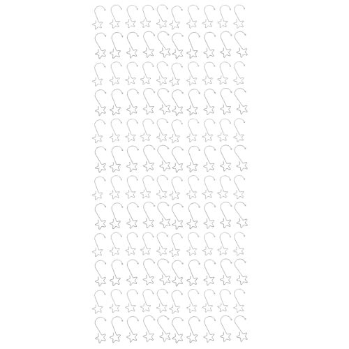 Fuchooky 120pcs Star Shaped Christmas Tree Hooks Stainless Steel Decoration Hangers for Easter Halloween Party (Silver)