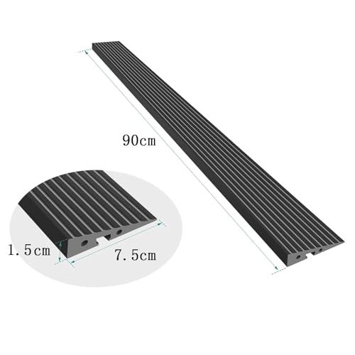 Rampa umbral de caucho para silla de ruedas 90x7.5x1.5 cm miniatura 7