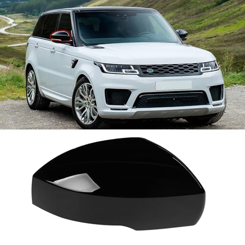 Moonlinks Compatible with Range Rover/Sport/LR4/Discovery Mirror Cover Replacement 2013-2020, Glossy Black Right Passenger Side Clip-on Mirror Cap WITH Turn Signal, Replace for LR035091
