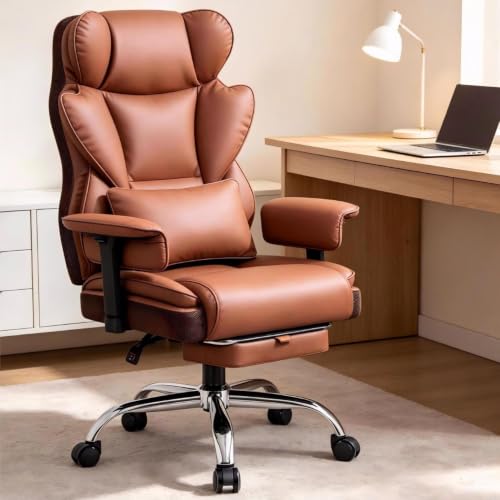 Image of Big and Tall Office Chair 500 lbs, 23.6 inch Wide Seat,PU Leather