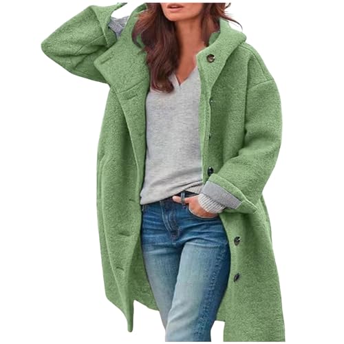 Trench pour femme décontracté en polaire Sherpa et laine chaude
