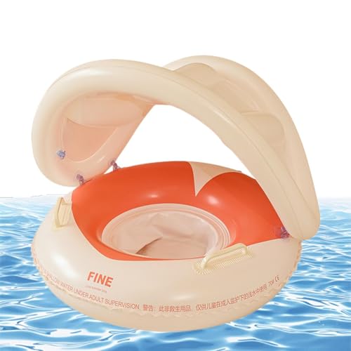 Bouée enfant avec auvent de protection solaire pour piscine et plage d'été