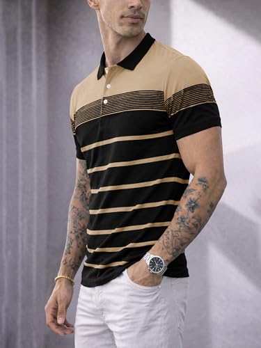Image of Noble Monk Men's Regular Fit Polo Neck T-Shirt | Half Sleeve