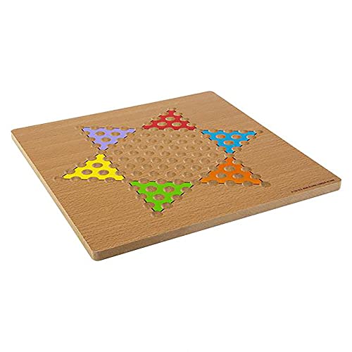 Classic Wooden Board Games, Great For Prizes, 10" (10" Wooden Chinese Checkers) #TOP2