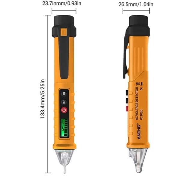 AC Voltage Display Digital LED Display Voltmeter AC 20-500V Voltage Meter Monitor 110V 220V Volt Detetor Signal Indicator Light Panel (Yellow)
