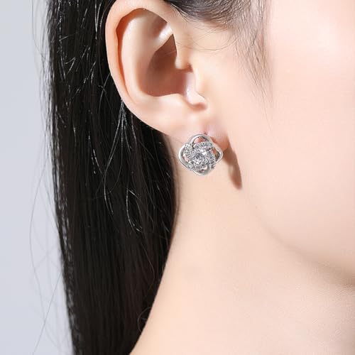 Boucles d'oreilles géométriques moissanite pour un style décontracté chic - 5