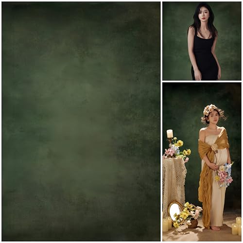 WaW fotobakgrund tyg 2 x 3 m retro grön antik fotografi bakgrunder för fotostudior vintage betong bakgrund porträtt fotografering