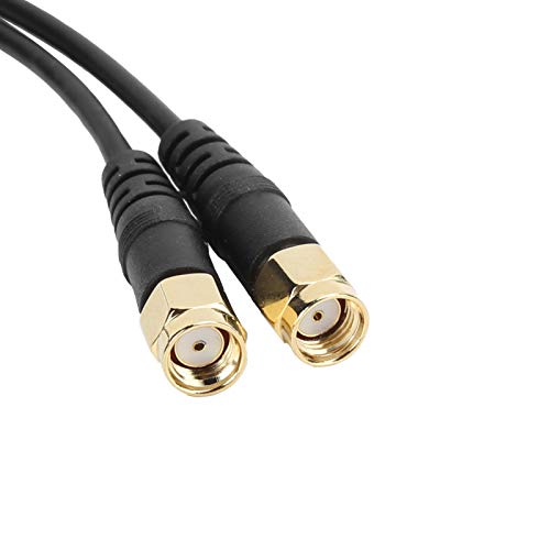 Cabo de extensão RP-SMA macho para fêmea RP-SMA, base magnética de 1,1 m, cabo de extensão RP-SMA ma