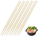 JapanBargain 3667, Extra Long Cooking Chopsticks Bamboo Wood Cooking Chop sticks for Frying Shabu Hot Pot Noodle 43cm, 17 inch, 5 Pair