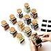 12 Especieros Cuadrados de Cristal - 100ml - Botes para Especias con...