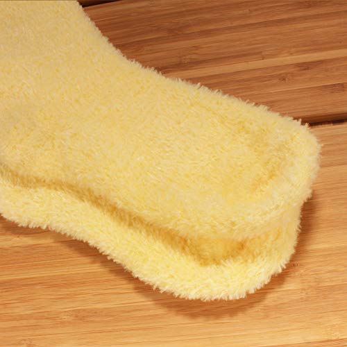 Image of BambooMN Women's Fuzzy Soft Colored Socks