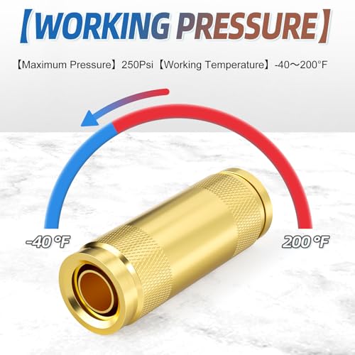 Image of TAILONZ PNEUMATIC 15PCS 1 /4 inch3 /8 inch1 /2 inchOD DOT Straight Push to Connect Fittings,Air Hose Fitting, Compressor Quick Connection Fitting,Air Brake Fitting (Pack of 15)
