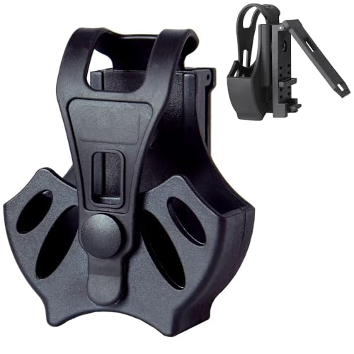 Upgrade Polymer Handcuff Case for Most Chain or Hinged Cuffs,Fits ASP, Quick Release Law Enforcement Duty Handcuff Holster, MOLLE Compatible Belt Clip,Matt Black