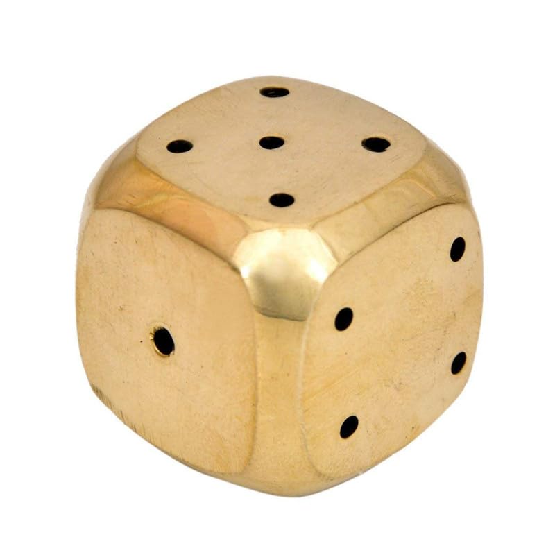 Solid Brass Dice 6 Side Spot with Round Corner/Ludo Brass Dice for Game-image-15