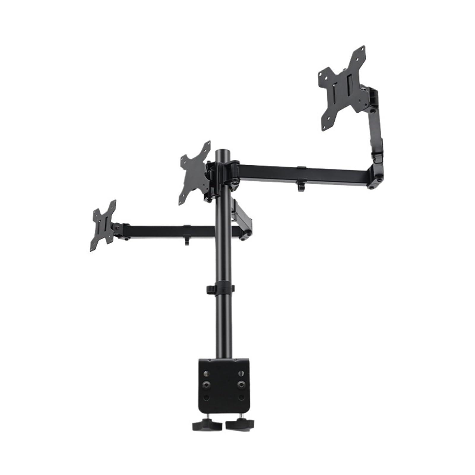 Support de moniteur rotatif pour bureau triple écran réglable en hauteur