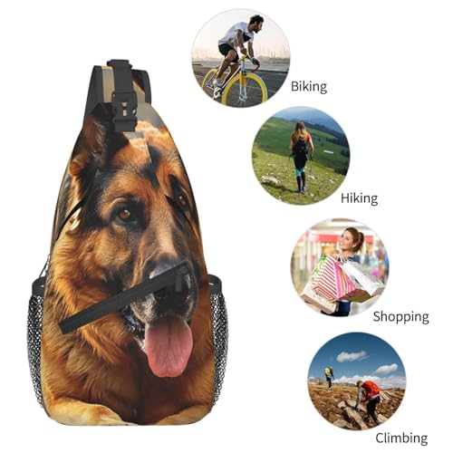 Mochila de Pecho Cruzada Negra con Correa Ajustable miniatura 6
