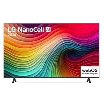 Smart TV 4K 50" LG NanoCell 50NANO80T Processador α5 Ger7 AI Hub de Esportes Alexa/Chromecast integrado webOS 24 Controle Smart Magic