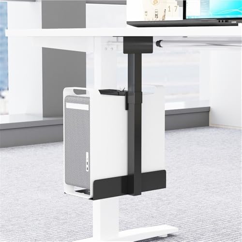 Soporte para CPU de PC, montaje ajustable bajo escritorio y en pared, soporte para torre de PC (Blanco) miniatura 5
