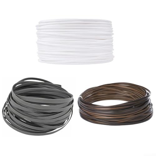 Kit de restauración de ratán al aire libre, material sintético de polietileno de 120 pies para restauración de muebles y proyectos de bricolaje (gris)