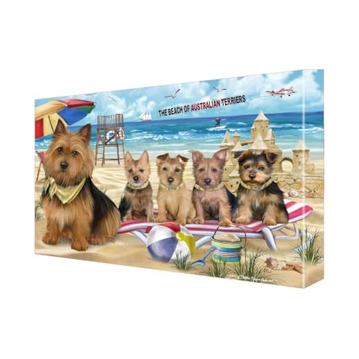 Cute Dog Beach Wall Decor Canvas Print