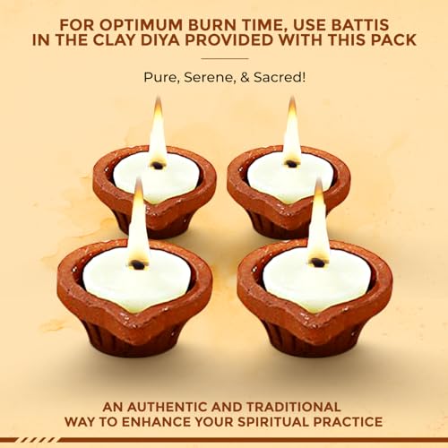 Image of Welburn Veda&Co Nagchampa Scented Ghee Blended Batti for Puja | Diya Batti with Cotton Wick | 30 Min Burning Time | Ghee Batti for Divine Worship | Ideal for Festivals and Daily Puja (Pack of 100)