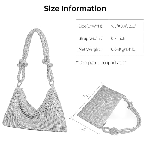 Image of GEMIU Evening Bag Sparkle Purses for Women, Rhinestone Clutch Purse for Women Dressy Sequin Purse