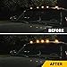 JY JYYOHGE No Drill Solar Cab Lights for Truck - Wireless Waterproof Roof Lights with Vibration Motion Sensor | Auto On/Off for Semi, Van, Pickup Truck (Yellow Led)
