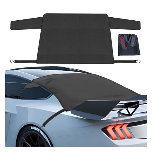 Image of KITUREK Car Windshield Snow Ice Cover, Windproof Sunshade Protector, Oxford Cloth Car Frost Window Covers, Universal Fit for Most Cars, Trucks, SUVs