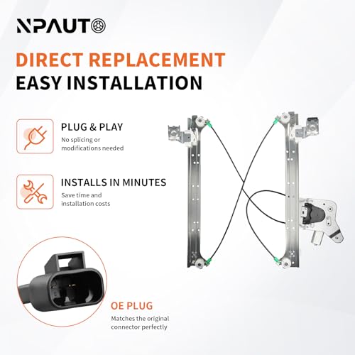 Rear Power Window Regulator Passenger Side with Motor Assembly Replacement for Chevy Silverado Suburban 1500 2500 GMC Sierra Yukon Cadillac Escalade 2000 2001 2002 2003 2004 2005 2006, Right, 741-579 by NPAUTO - Used condition - Image 5
