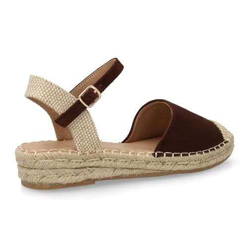 Sandale espadrille compensée en jute léger au style épuré