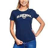 Farbe blau Sesamstraße Damen T-Shirt Oldschool Krümelmonster Baumwolle blau - XS