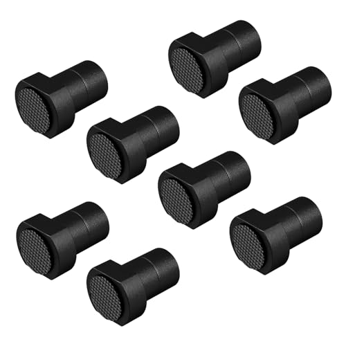 8 Pack Aluminum Alloy Bench Dogs Woodworking Workbench Clamp, Workbench Positioning Planing Plug Bench Dog Clamp Accessory for 19mm / 20mm Dog Hole (Black,20mm)