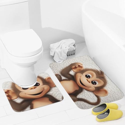 Tapis de salle de bain singe pour sécuriser et sécher le sol après la douche - 3