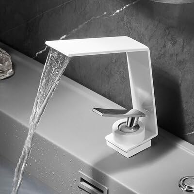 Robinet de salle de bain bassin or anti-trace cascade