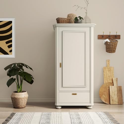 MissPompadour seidenmatte Holzfarbe Innen & Außen 1L Beige mit Kaschmir, Möbelfarbe ohne Schleifen - Farbe für Holz, Metall, Kunststoff - Holzlack, Möbellack schnelltrocknend mit hoher Deckkraft