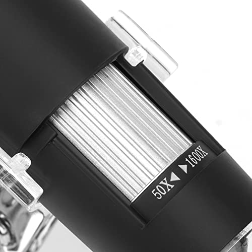 Image of Digital Magnifier, 1600X Digital Microscope Magnifier S4T-30W-D 8 LED Microscope Endoscope Camera Video w /Stand