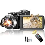 Video Camera Camcorder,Full HD 2.7K 30FPS 42MP Vlogging Camera for YouTube 18X Zoom Digital Camera 3.0 Inch Flip Screen Recording Camera with Remote Control and Two Batteries