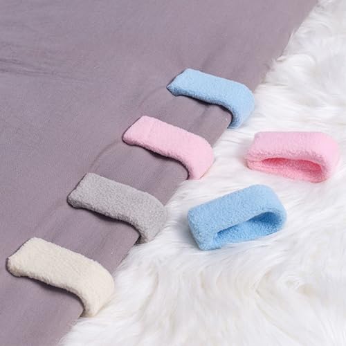 LadjproR 12 Stück Bettdeckenclips Flauschige Bettdeckenhalter mit Installationskarten rutschfeste Federdraht-Klammern um die Bettdecke an Ort und Stelle zu halten (Grey)