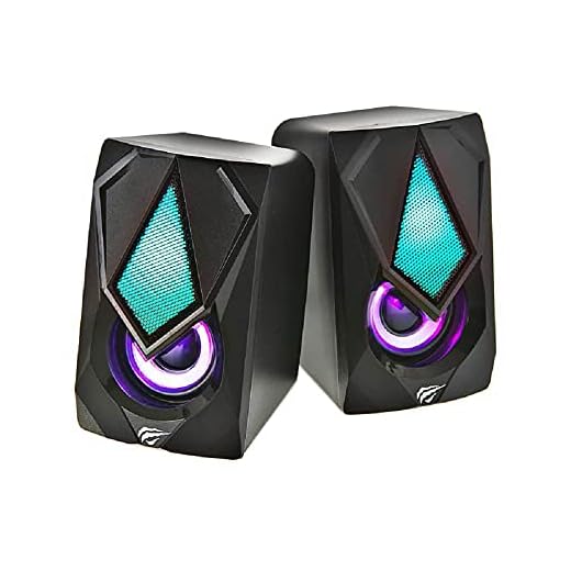 Caixa De Som Havit SK563 P2 3.5mm Estéreo 2.0 3W*2 RGB Preto