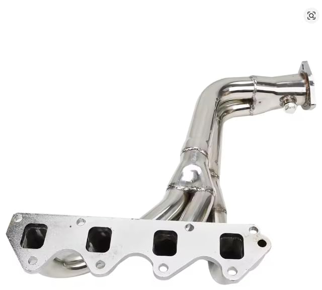 Collettore di Scarico in Acciaio Inox per Suzuki Samurai | Geo Tracker Compatibile, Motore 1.3L e 1.6L L4, Include Guarnizioni, Finitura Lucida, Sistema di Scarico Auto