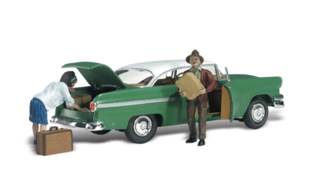 Woodland Scenics AS5526 Car Shopping Inviting Luggage Track HO H0 1:87 Lubeners Loading - Image 2