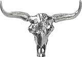 kare geweih silber Aluminium vernickelt Kare Design Geweih Scull Horn Alu Deko, small