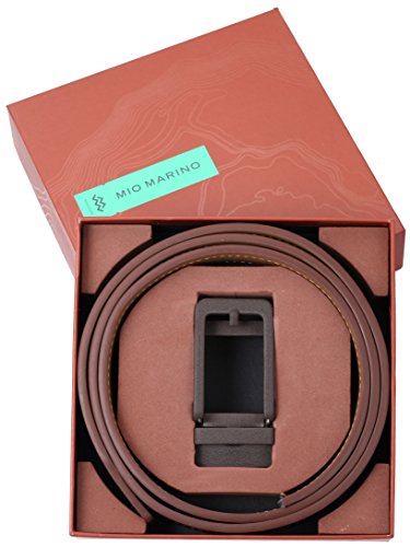 Image of Marino Men's Comfort Click Ratchet Belt Casual Leather Belt for Men - Automatic Linxx Buckle, 1 3 /8 inch Wide - Elegant Gift Box