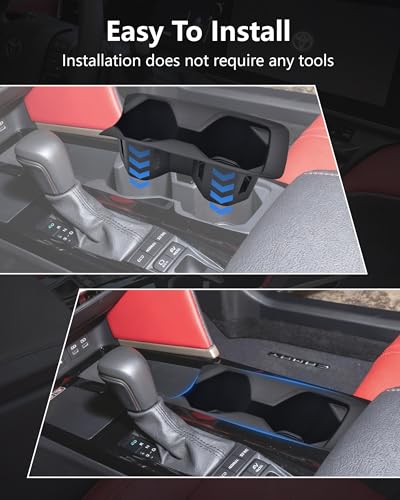 Image of Cup Holder Inserts for 2026 2025 Toyota Camry Accessories, Non-Slip TPE Center Console Protector Organizer to Prevents Spills & Scratches for Camry SE|XSE|LE|XLE Interior Accessories