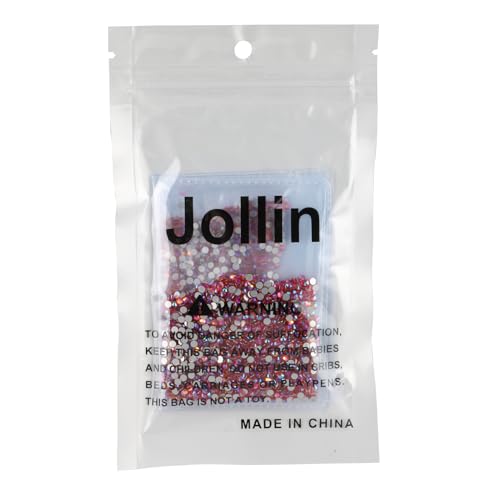 Image of Jollin Glue Fix Crystal Flatback Rhinestones Glass Diamantes Gems for Nail Art Crafts Decorations Clothes Shoes(ss8 2880pcs, Red AB)