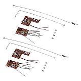 [Betriebsspannung]: 3 V OUHUAN 2 Set 4CH 40MHZ Sender und Karte Remote-Empfänger für ferngesteuerte Spielzeugteile für RC Roboter DIY