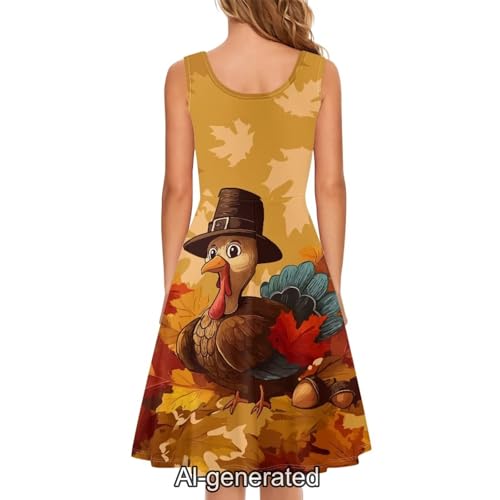 Image of Dreaweet Casual Sleeveless Dresses for Women Girls, Round Neck Tank Dresses with Pockets Summer Sundress Size XS-4XL