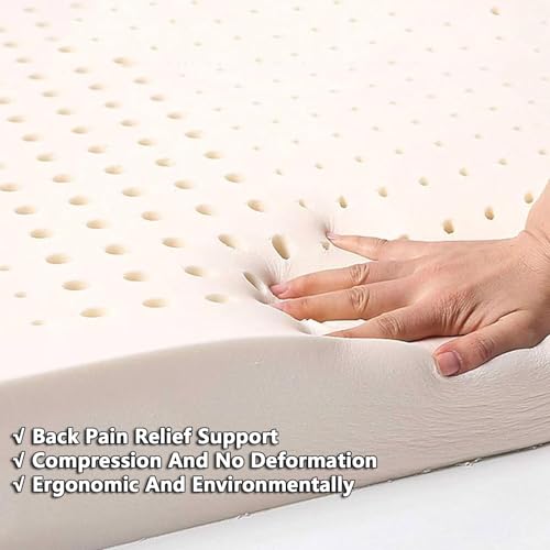 Umweltfreundliche Matratze aus 100 % Naturlatex, 120 x 170 cm, dickes Kissen zur Linderung von Rücken- und Schulterschmerzen, Queen-Size-Größe, Komfort für Zuhause und Schlafzimmer, Schlafoptimierung